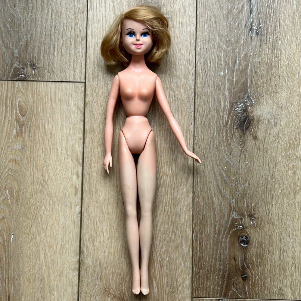 Vintage Perfekta Bonnie Blue Ribbon Doll 1960's FLAW